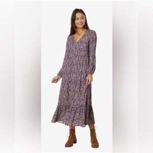 NWT Faherty Isabella Long Sleeved Maxi Dress - Small